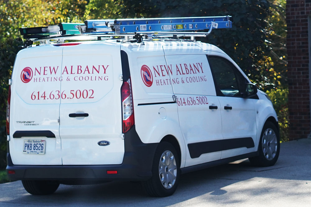 New Albany Heating & Cooling Van